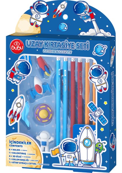 4 Adet Bu Bu Kırtasiye Seti Uzay fiyatları