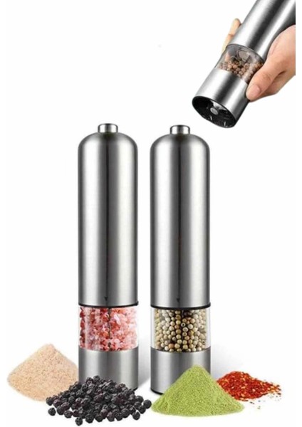 Işıklı Otomatik Tuz ve Karabiber Öğütücü Baharat Öğütücü fiyatları