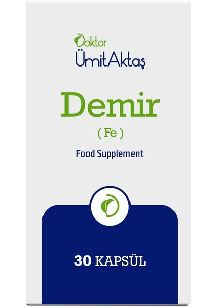 Dr. Ümit Aktaş Demir Yüksek Biyoyararlanım 30 Kapsül modelleri