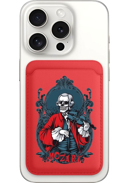 iPhone 11 12 13 14 15 16 17 Pro Max Plus Air Magsafe Mıknatıslı Kırmızı Kartlık Kemancı