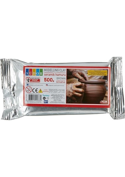 Seramik Kil 500 G Kahverengi