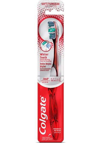 3 Adet Colgate Diş Fırçası 360 Optik Beyaz