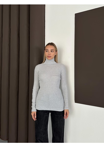 Unisex Pamuklu Balıkçı Yaka Boğazlı Kazak