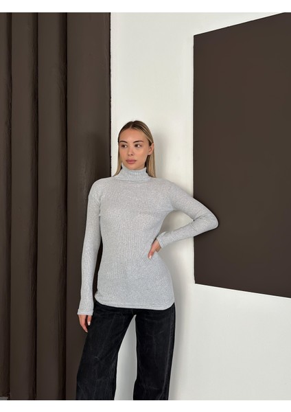 Unisex Pamuklu Balıkçı Yaka Boğazlı Kazak