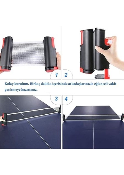 Mekanizmalı Taşınabilir Kaymaz Masa Tenisi Filesi Ağı Portatif Tüm Masalara Uyumlu fiyatları