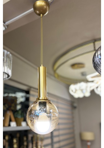 Golden Balll Slim Honey Yellow Cam Avize modelleri