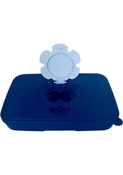 Tupperware Islak Mendil Makyaj Kutusu, Bebek Çocuklar Için, 650 Ml, Koyu Mavi