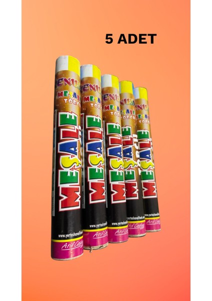 Mesa Le 5'li Paket Fitilsiz Venüs 60SN Sarı Renk Düğün, Sünnet, Kına ve Organizasyon Için