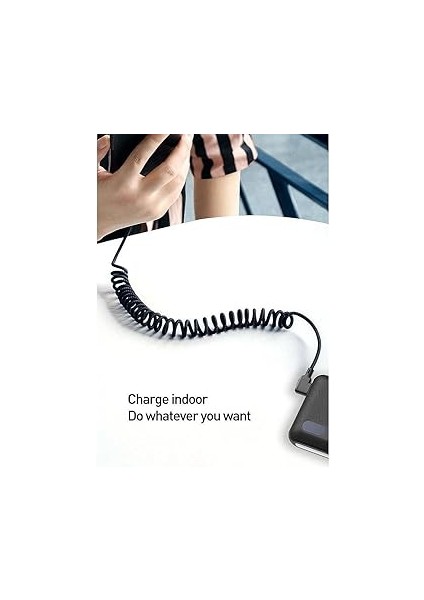 CA-7310 Type-C 90 Derece Spiral Ledli Örgü Kablo Qc4.0 1.8m fırsatları