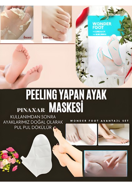 Ölü Deri ve Çatlaklar Için Soyulabilen Ayak Peeling Maskesi 50ML Wonder Foot Peeling Mask Ay fırsatları