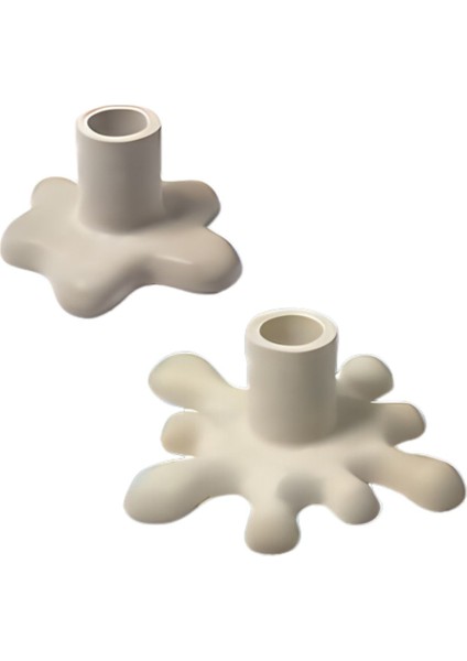 Şamdan Dekoratif Beton Mumluk 2’li Set