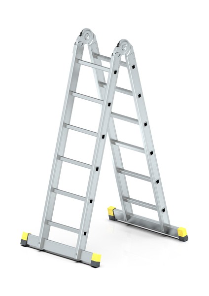 - Skypratix Fonksiyonel Alüminyum Kırmalı Katlanır Merdiven 2x6