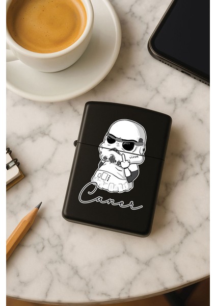 Kişiye Özel Isim Yazılı Fontlu Baskılı Benzinli Çakmak Özel Tasarım Hediyelik Wars