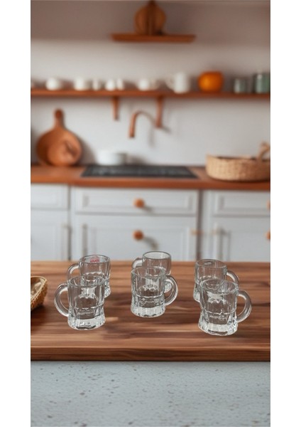 Ince Belli Kahve Yanı-Shot Bardağı 6 Parça modelleri