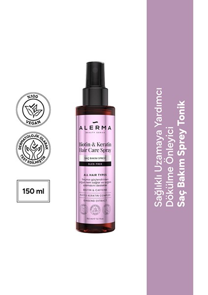 3 Adet Alerma Saç Bakım Spreyi Biotin&keratin 150 ml