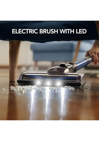GSC50 Şarjlı Dikey Süpürge, 23000PA Güçlü Emişli Hafif Çubuk Elektrikli Süpürge 30 Dakika Uzun Çalışma Süresi, Çıkarılabilir Pil, El Araba Sert Zemin Halı Evcil Hayvan Kılı Için El Süpürgesi fiyatları