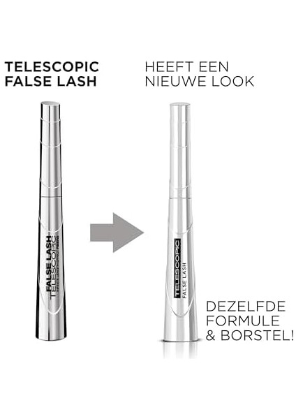 L&apos;oréal Paris False Lash Telescopic Fiber Maskara, Siyah, 9 ml