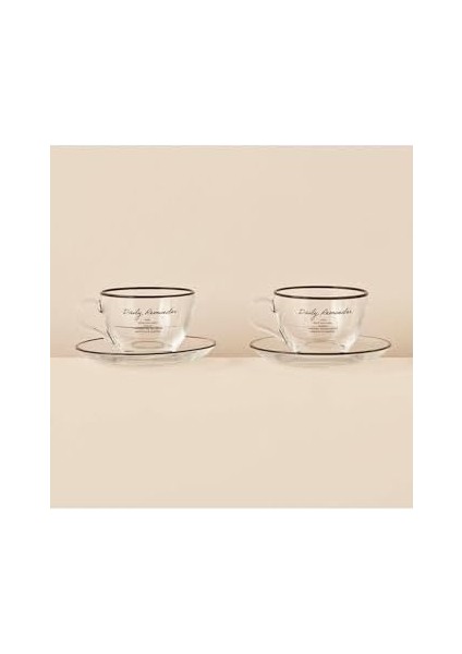 Daily Reminder 2&apos;li Çay Fincan Seti Siyah (240 Cc) fiyatları