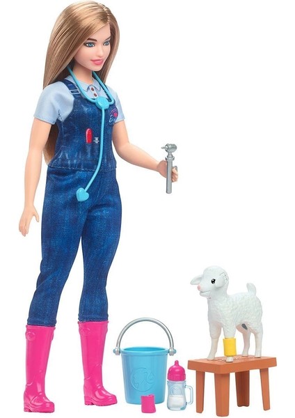 HRG42 Barbie 65. Yıl Deluxe Kariyer Bebekleri - Veteriner modelleri