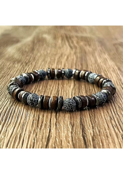 Akik ve Hematit Doğal Taş Bileklik modelleri