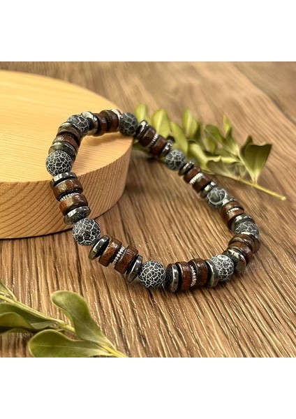 Akik ve Hematit Doğal Taş Bileklik fırsatları