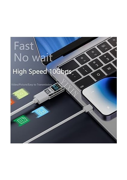 Revolution USB 3.2 To Type C Dönüştürücü 60W Hızlı Şarj 10GBPS Veri Transferi Dijital Ekran Otggf modelleri