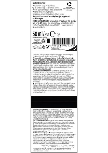 Detox Floral Roll On, 50 Mililitre fırsatları
