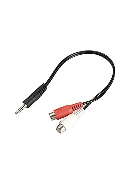 4227 3.5mm Stereo Erkek Dişi 2rca Tos Ses Kablo Çevirici Adaptör, Siyah fiyatları