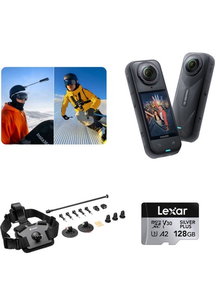 X5 Aksiyon Kamerası - Kayak Kiti 128 GB