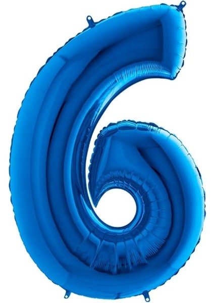 Koyu Mavi Renk Rakam Folyo Balon 100 cm