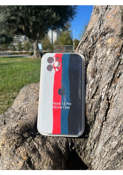 Iphone 12 Pro Uyumlu Logolu Rainbow Kılıf