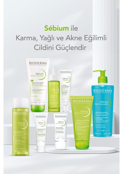 Asfstore Bioderma Sebium Izokit Set - Sebium Hydra Cleanser 200 ml + Sebium Hydra 40 ml + Cicabio Lip Repair 10 ml