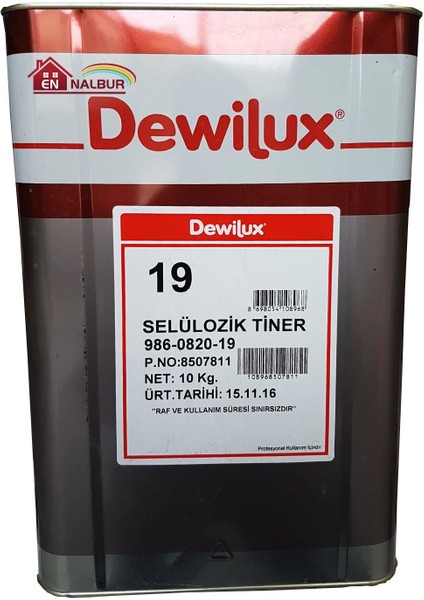 Dewilüx Selülozik Tiner 10 Kg (12 Litre) fırsatları