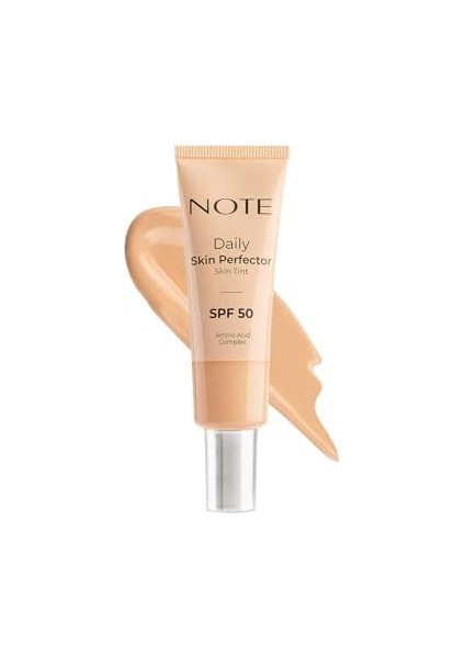 Note Daily Skin Perfector Skin Tint 140 Spf 50 Ton Eşitleyici Doğal Bitişli Renkli Nemlendirici