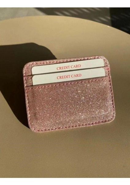 Çift Taraflı 5 Bölmeli Işıltılı Simli Kadın Kartlık (Kutulu Gönderim) modelleri