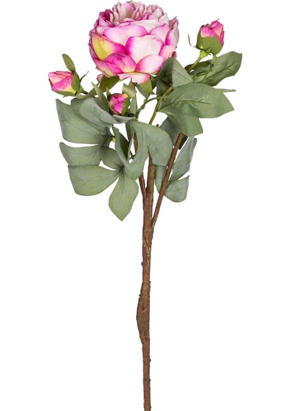 Yapay Çiçek Gül Dalı Fuşya 58 Cm.