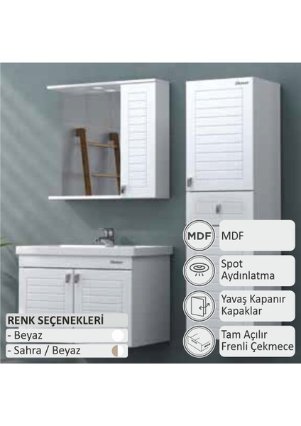 Alder Banyo Dolabı 65 cm (Boy Dolabı Dahil Değildir.) fiyatları