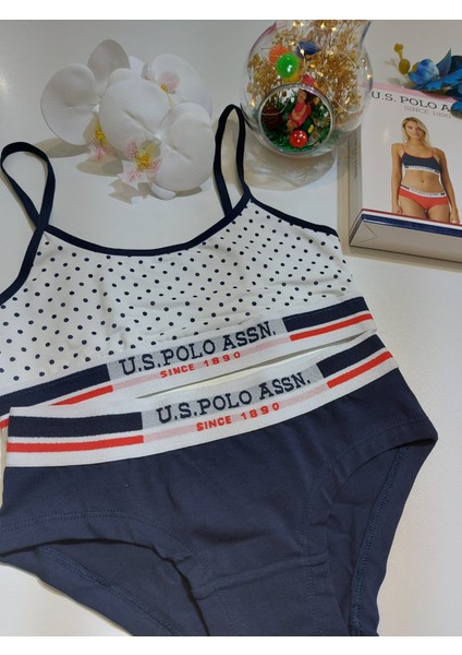 Us Polo Assn Kadın Büstiyer Slip Takım 66252 Beyaz fırsatları