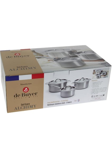 Buyer Alchımy 6 Parçalı Paslanmaz Çelik Tencere Seti