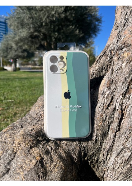 Iphone 12 Pro Max Uyumlu Logolu Rainbow Kılıf