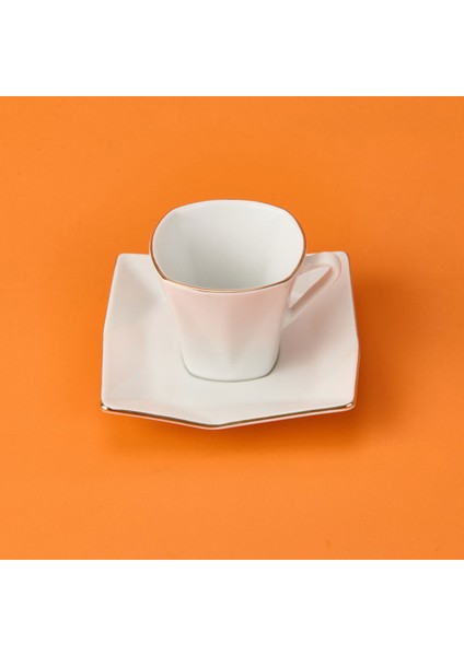 Menekşe 12 Parça Porselen Kahve Fincan Takımı - Beyaz - 80 ml modelleri