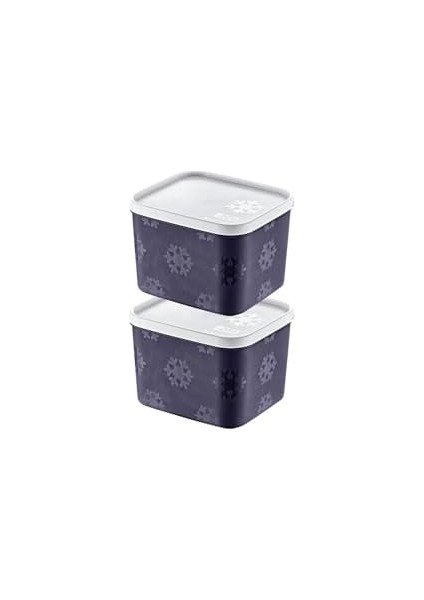 2&apos;li Set No Frost Saklama Kabı Lacivert 1250 ml modelleri