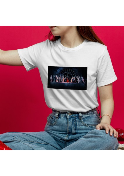 Star Wars Last Supper Tişört - Beyaz modelleri