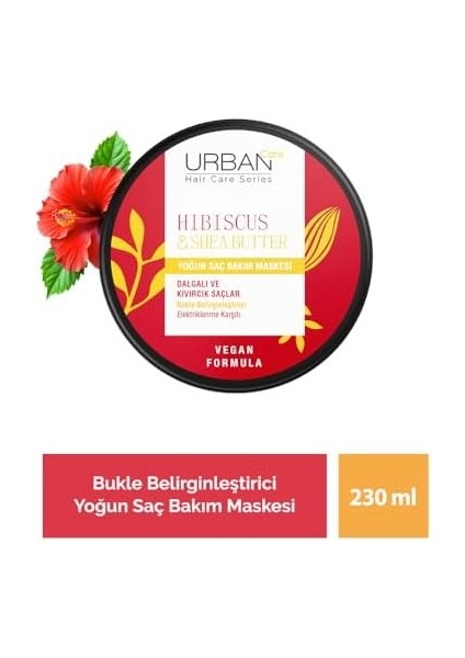 Urban Care Twisted Curls Hibiscus & Shea Butter Kıvırcık ve Dalgalı Saçlara Özel Yoğun Saç Bakım Maskesi 230 Ml- Vegan fiyatları