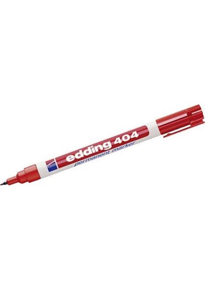404 Permanent Markör - Kırmızı - 1 - 0,75 mm Ince Yuvarlak Uç, Suya Dayanıklı