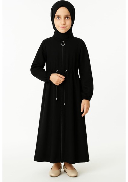 Medine Ipeği Beli Lastikli Bağcıklı Çocuk Ferace modelleri