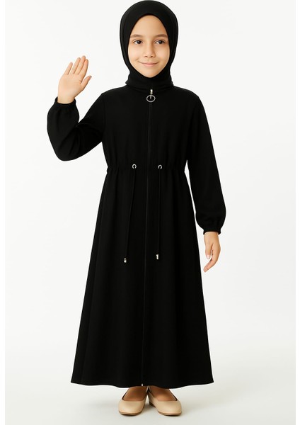 Medine Ipeği Beli Lastikli Bağcıklı Çocuk Ferace indirimleri