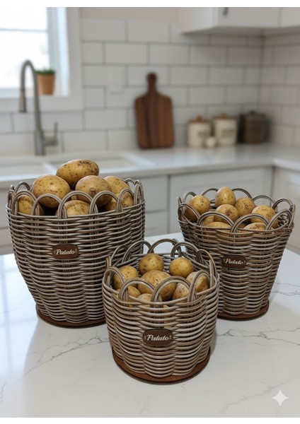 Raddancore Premium Üçlü Patateslik/patates Sepeti Seti fiyatları