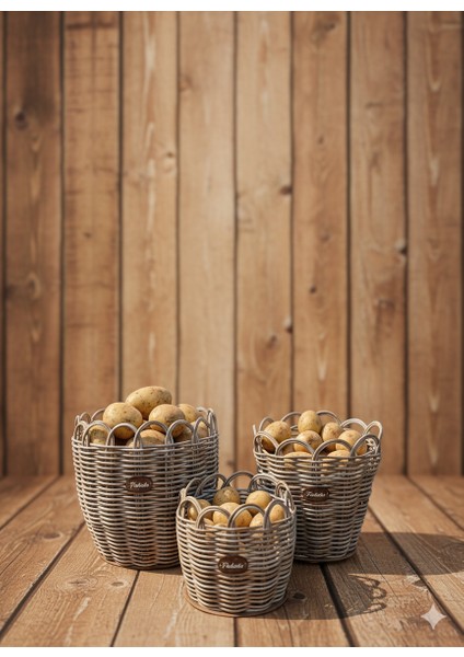 Raddancore Premium Üçlü Patateslik/patates Sepeti Seti modelleri