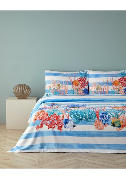 Deep Size Nevresim Seti Mavi